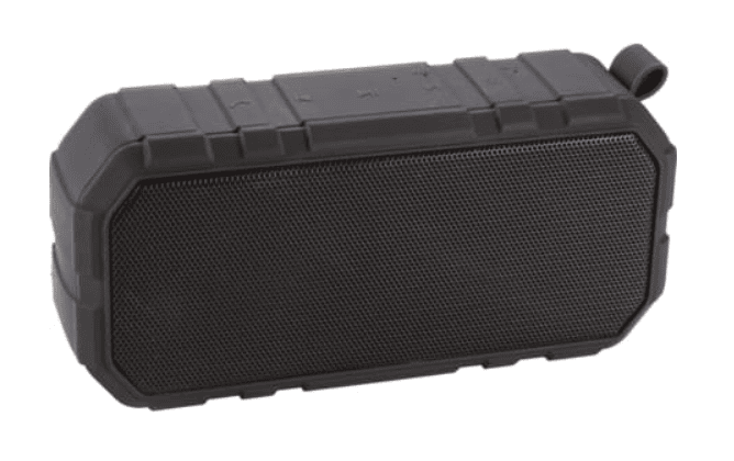 SwagDrop Brick Outdoor Waterproof Bluetooth Speaker, in black, ideal for listening to music indoors and outdoors.