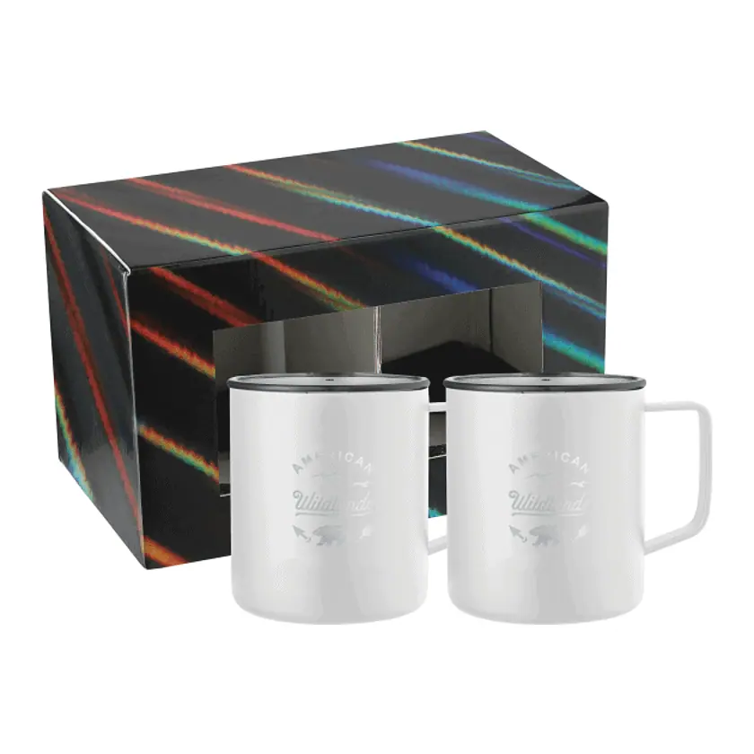 Rover Camp Mug 14oz Powder coated 2 in 1 Gift Set