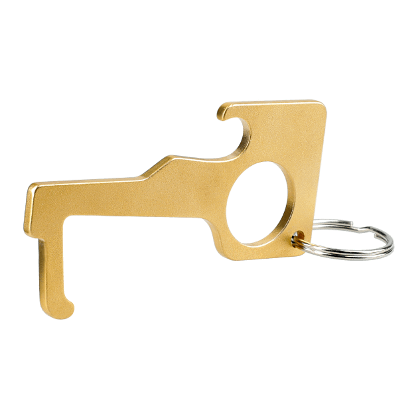 No Contact Keychain – Brass