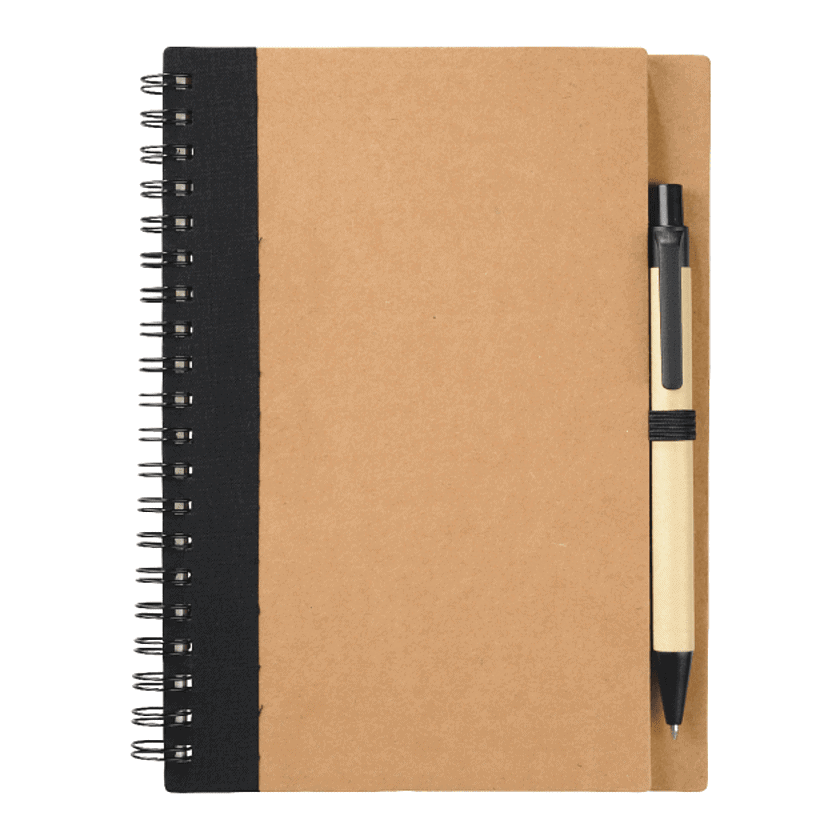 5” x 7” Eco Spiral Notebook with Pen