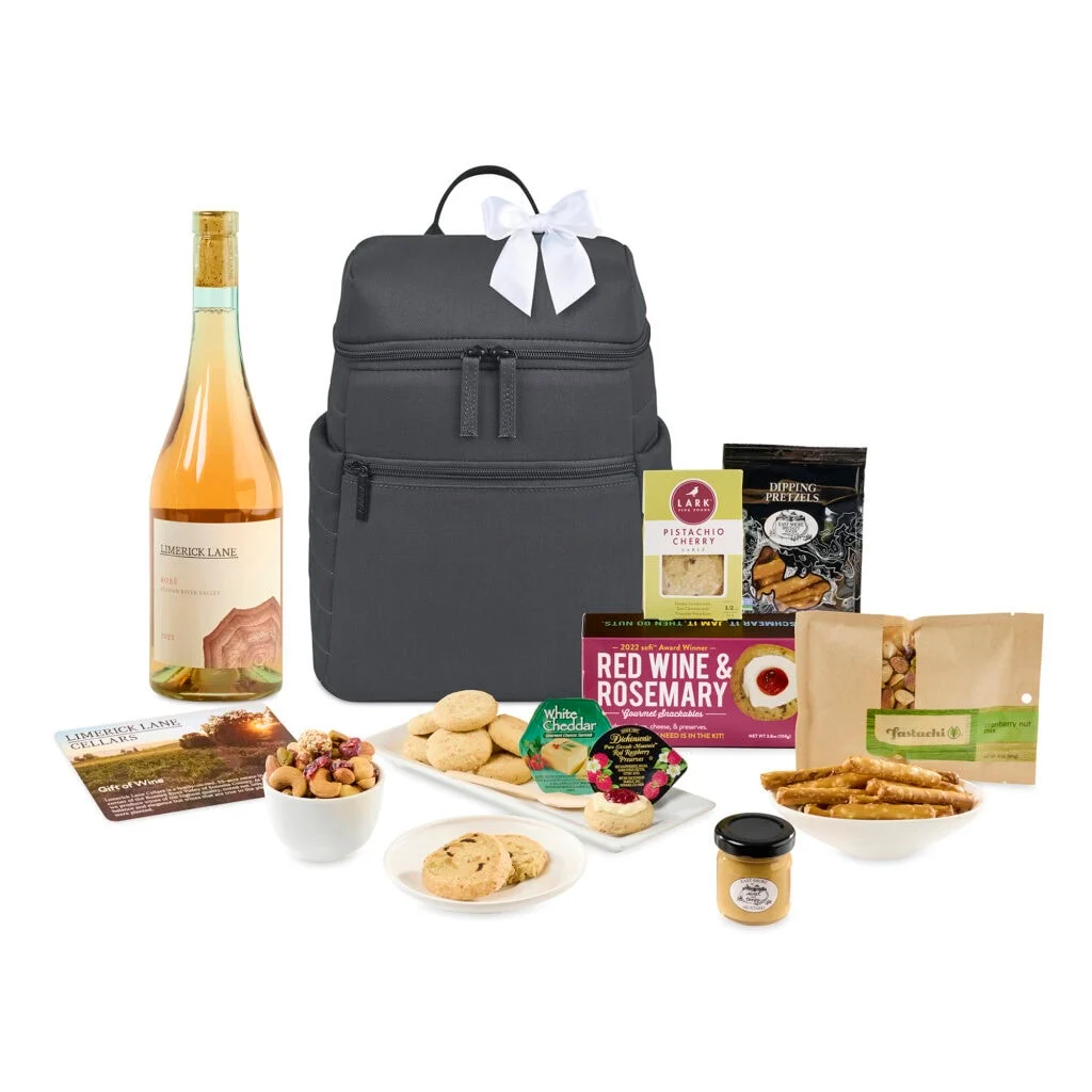 Limerick Lane Cellars Wine & Gourmet Backpack Cooler Gift Set