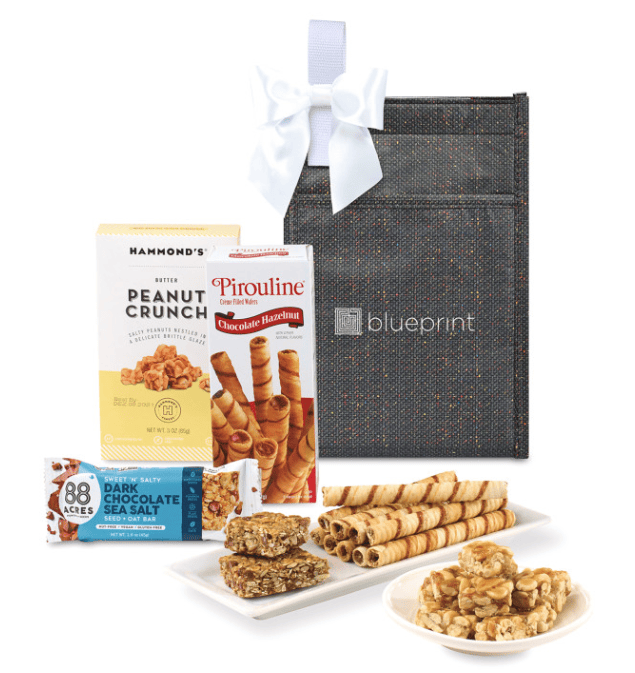 Screenshot of a cooler sack surrounded by treats.