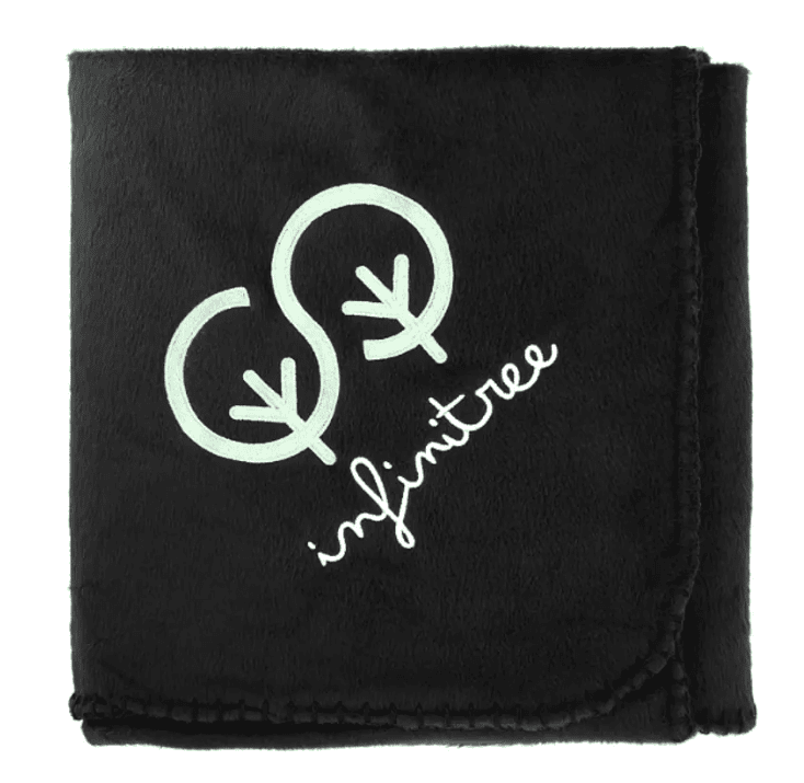 Screenshot of a black folded blanket.