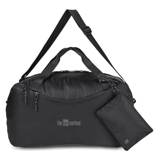 A black sports bag.