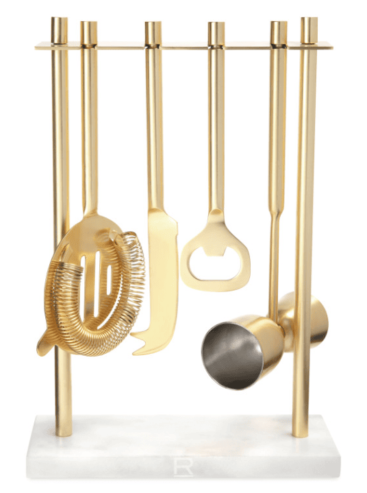 Screenshot of four bar tools  on a stand.