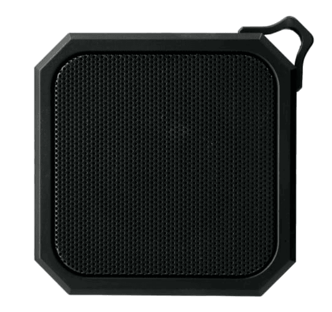 Screenshot of a black speaker.