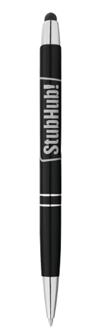 A black and silver pen.