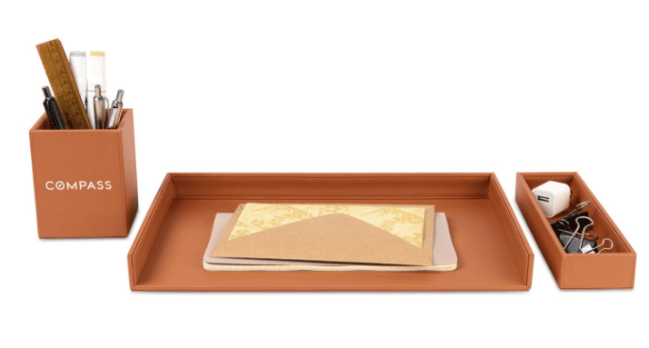 Screenshot of a document tray, a pencil cup, and an accessory tray.