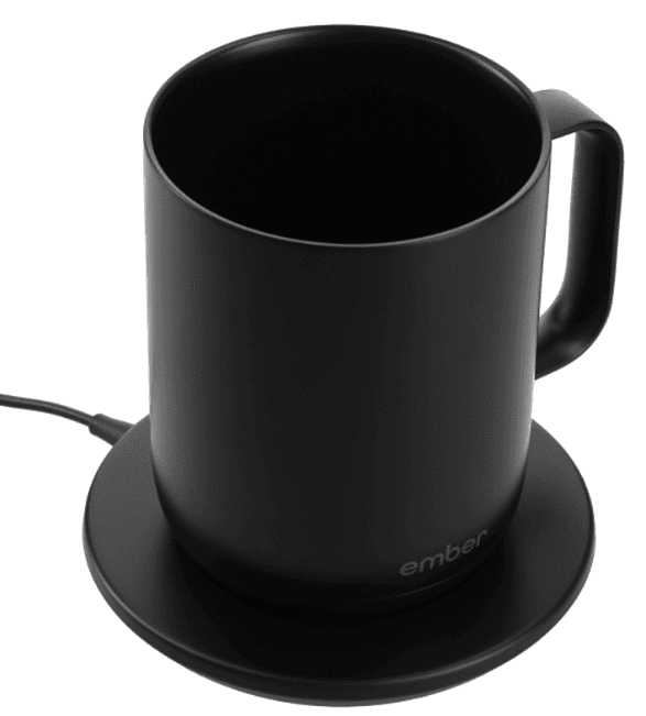 A black mug