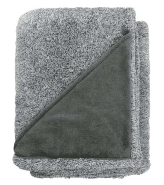 A grey blanket.