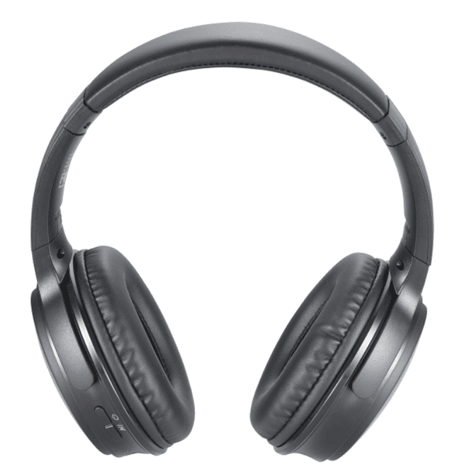 A pair of black headphones.