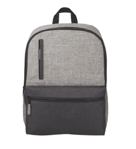 Screenshot of a grey computer backpack.