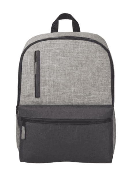 A grey backpack.