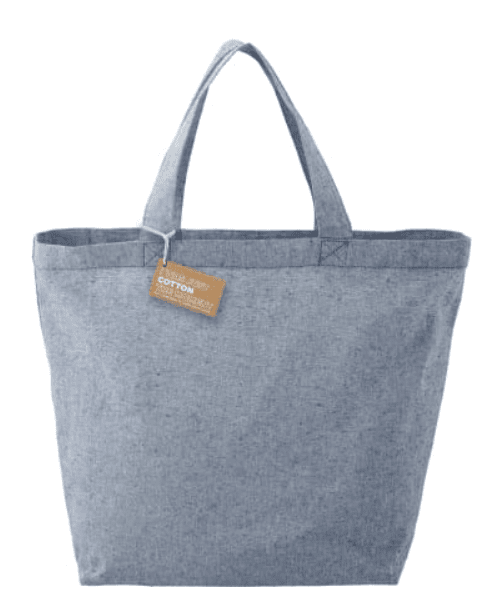 A grey tote bag.