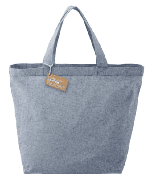 A grey tote bag.