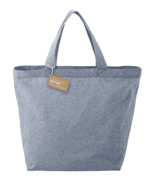 A grey tote bag.