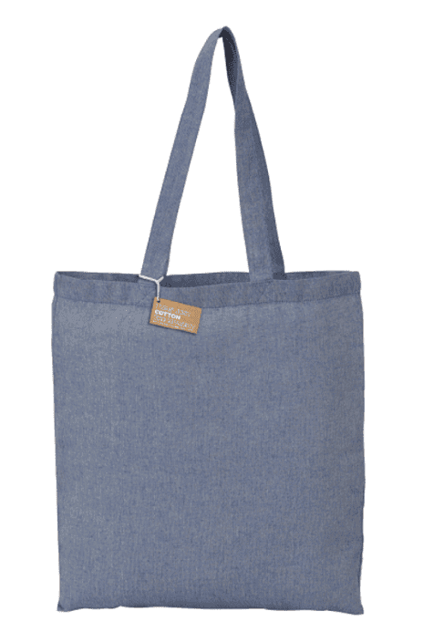 A grey tote bag.