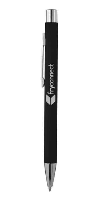 A black and silver pen.