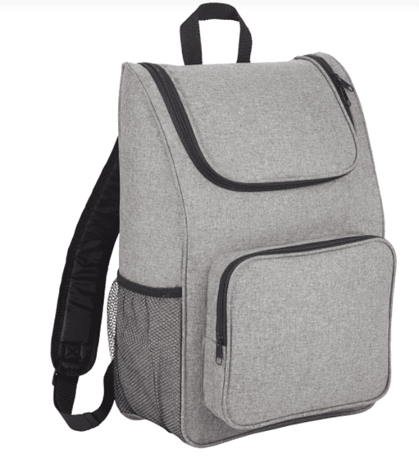 A grey computer backpack.