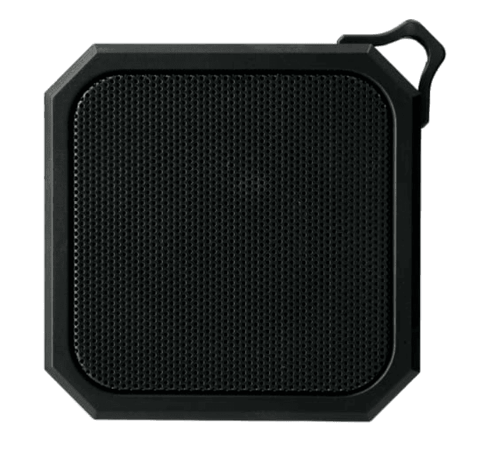 SwagDrop Blackwater Outdoor Waterproof Bluetooth Speaker in black, with a rugged waterproof exterior, designed for outdoor use.