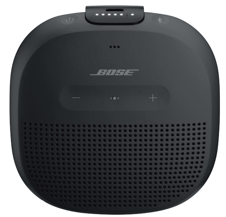 SwagDrop Bose Soundlink Micro Bluetooth Speaker, in black, providing entertainment and premium sound at outdoor gatherings.