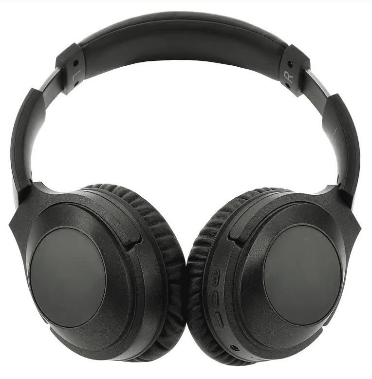 SwagDrop Hush Active Noise Cancellation Bluetooth Headphone in black, with cushioned ear pads, and adjustable headband.