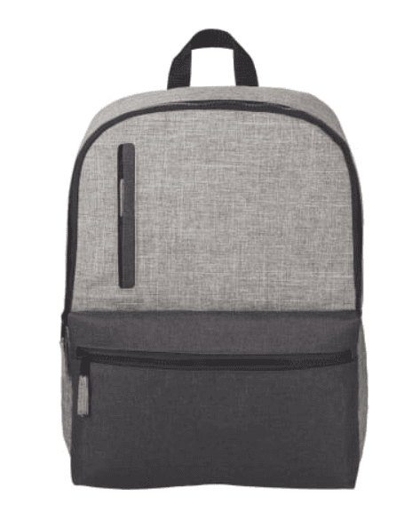 SwagDrop Reclaim Recycled 15 Computer Backpack in graphite, with a clean silhouette, multiple compartments, and comfortable padded straps.