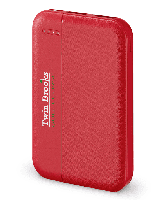 SwagDrop iLive 5K Power Bank in red, with a 5000mAh capacity for charging devices on the go.
