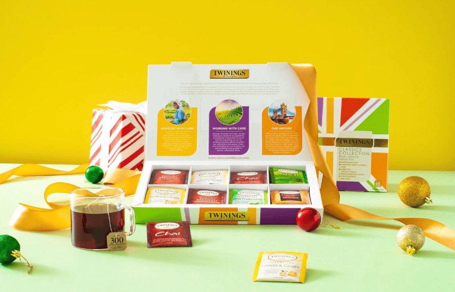 Screenshot of a gift box including different tea blends.