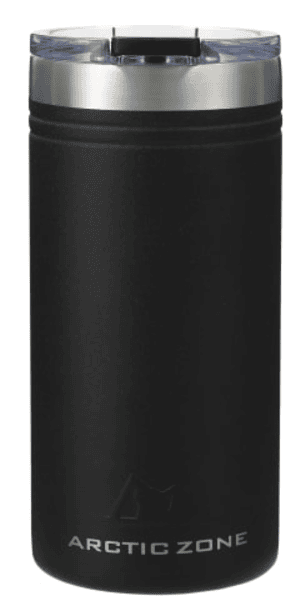 SwagDrop Arctic Zone Titan Thermal HP Slim Cooler, in black, keeping slim cans cold with its unique thermal design for all-day refreshment.