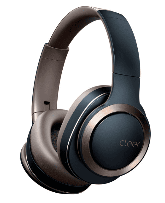 A pair of navy headphones.