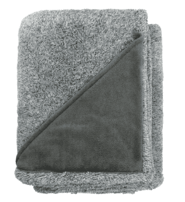 SwagDrop Heathered Fuzzy Fleece Blanket in grey, with a soft, textured fabric, ideal for relaxing at home or staying warm during travel.