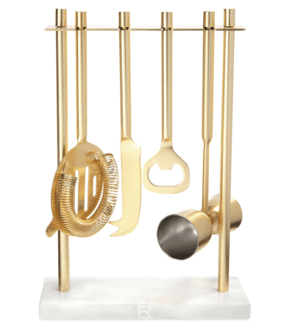 Screenshot of a golden hanging bar tool set.