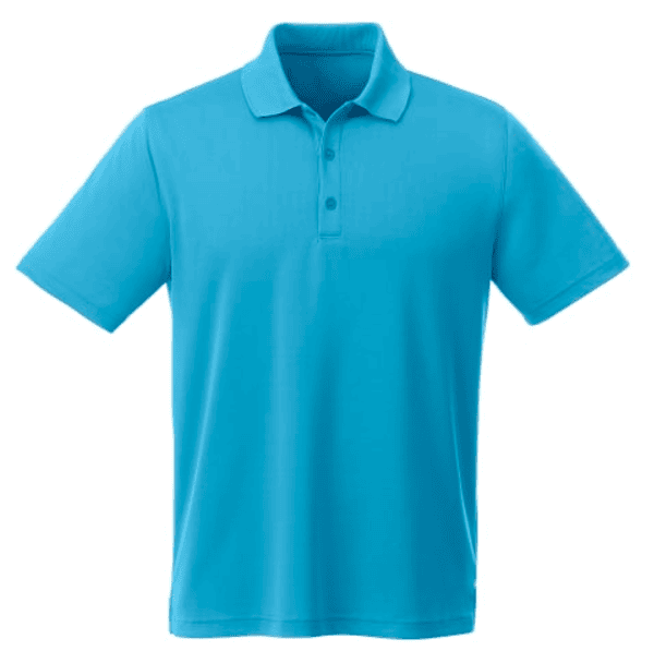 SwagDrop Men’s OTIS SS Polo in blue, featuring moisture-wicking fabric and ergonomic design for all-day comfort in professional settings.
