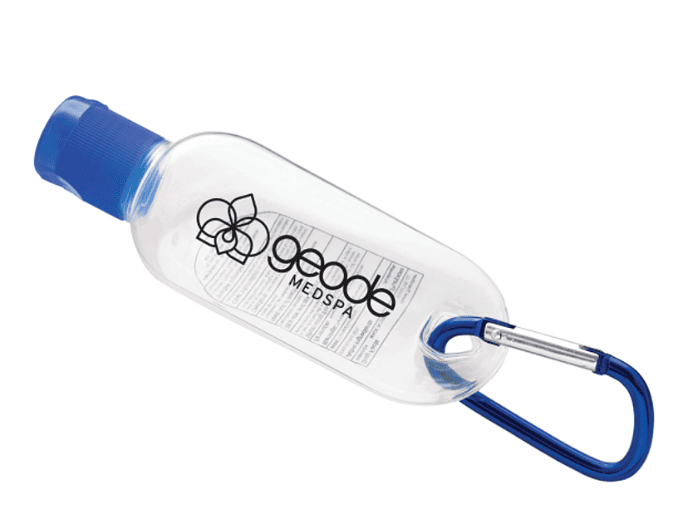  Screenshot of hand sanitizer with a carabiner.
