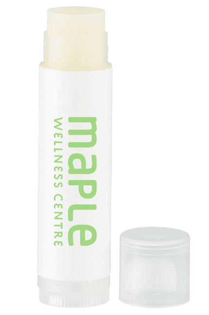Screenshot of a branded lip balm.
