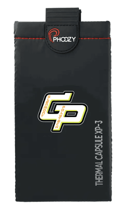 SwagDrop Phoozy XP3 phone case in balck, that reflects heat to prevent device overheating and includes a pocket for cards and cash.