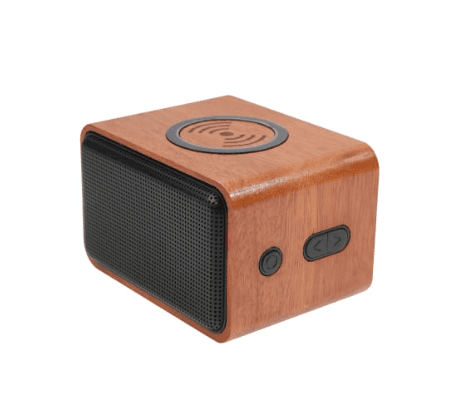 Screenshot of a wood Bluetooth speaker.
