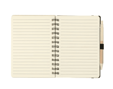Screenshot of a notebook with a pen.