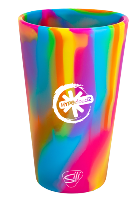 Screenshot of a rainbow pint glass.