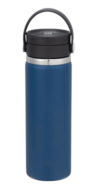 SwagDrop Hydro Flask Wide Mouth With Flex Sip Lid, in blue, made from stainless steel, with double-wall insulation for all-day temperature control.