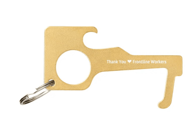SwagDrop No Contact Keychain, for touch-free interactions, including door handles and bottle opening on hikes.