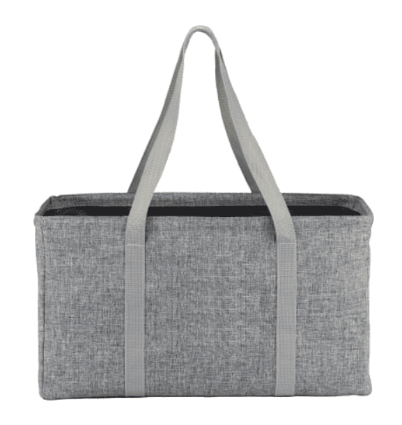 SwagDrop Oversized Carry-All Tote, in grey, featuring a wire rim and long handles, ideal for picnics or beach days.