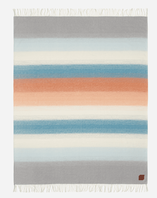 SwagDrop Slowtide Brushed Cotton Throw Blanket, made from soft 100% cotton with a faux-cashmere feel, ideal for outdoor coziness.