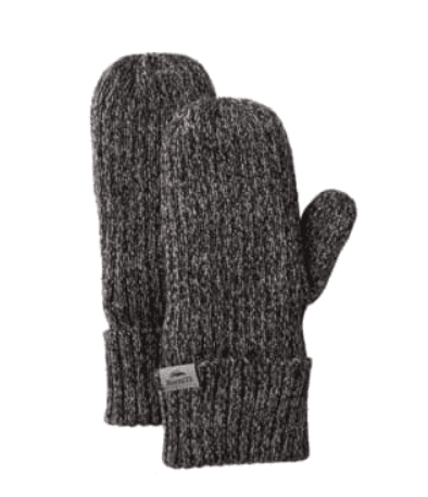 SwagDrop Unisex Woodland Roots73 Knit Mitts, in grey, made of soft acrylic yarn with fleece lining, ideal for keeping warm outdoors.