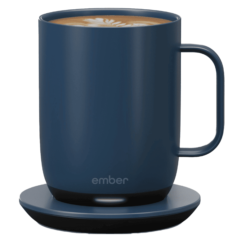 SwagDrop Ember Temperature Control Smart Mug, in blue, allowing you to set an exact drinking temperature, so your beverages are never too hot, or too cold.