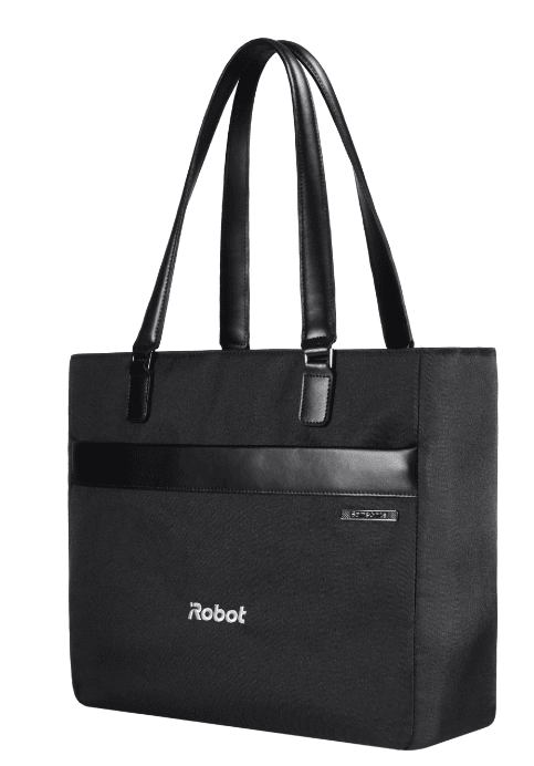 SwagDrop Samsonite Executive Computer Tote, in black, made of poly twill and leather, with padded pockets for business essentials and devices.