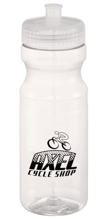 SwagDrop Easy Squeezy Crystal Sports Bottle, offering a twist-on lid and push-pull spout, ensuring convenient on-the-go hydration.