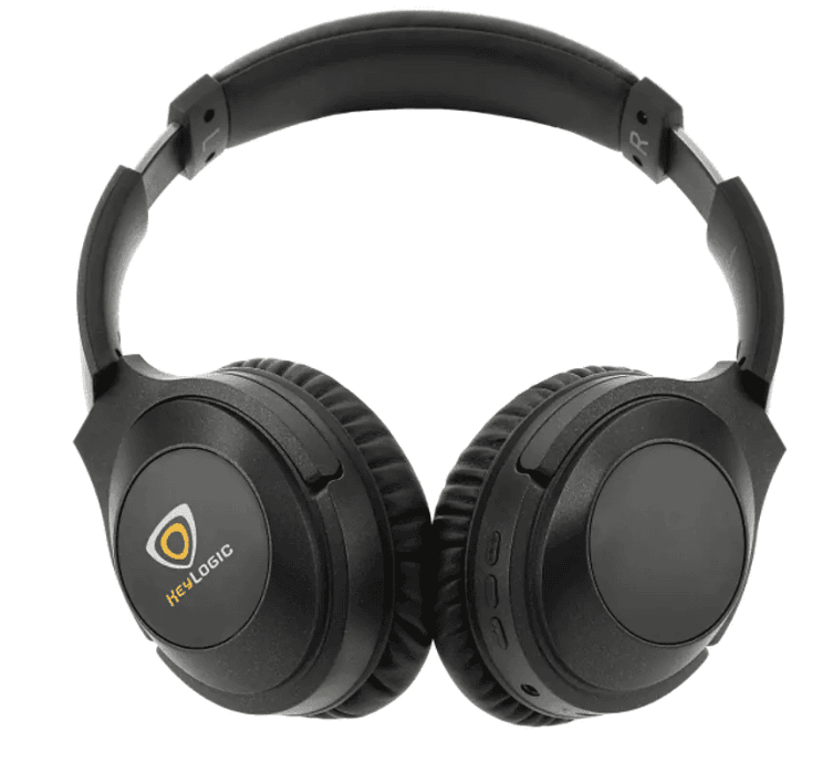 SwagDrop Hush Active Noise Cancellation Bluetooth Headphone, in black, blocking out up to 20-23db of sound for increased concentration at work.