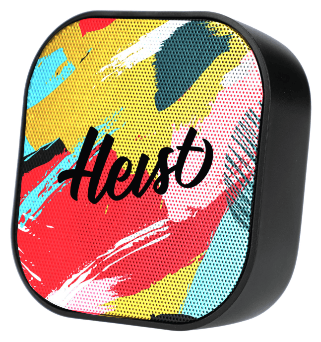 SwagDrop Recycled ABS Whammo 2 Bluetooth Speaker, in black, made from recycled ABS plastic, delivering high-quality sound and hands-free calls.
